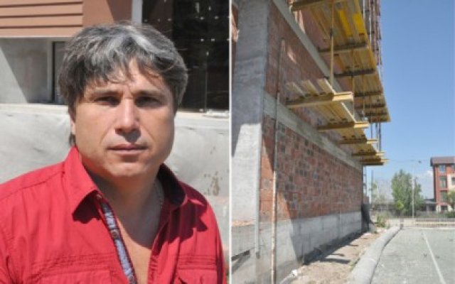 Construcţia unui bloc s-a lăsat cu acuzaţii de tulburare de posesie şi pietre aruncate în muncitori